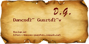 Dancsó Gusztáv névjegykártya